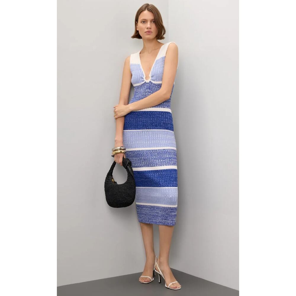 Toccin Sadie Sleeveless Striped Midi Dress - Size XL